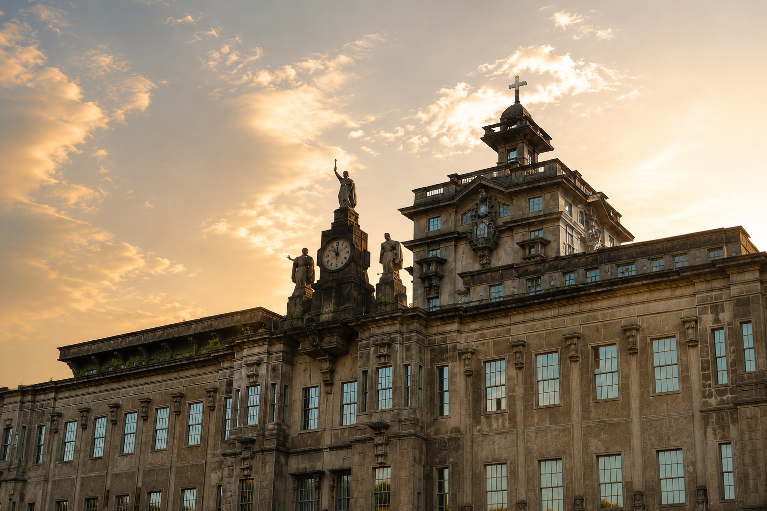 University of Santo Tomas main building at golden hour