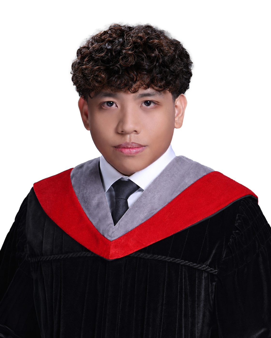 Justin Allen Cruz in graduation gown