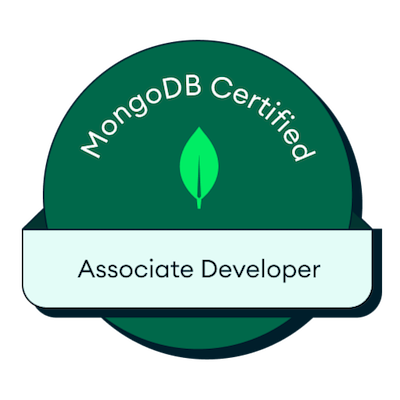 MongoDB Associate Node.js Developer badge